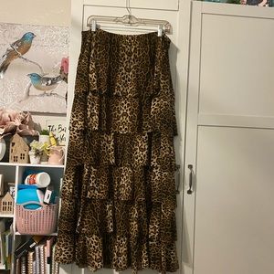Layered Leopard Skirt